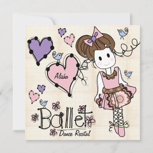 Ballet Dance Recital Invitation