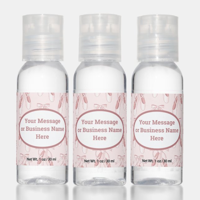 Ballet Dance School Studio Business Name Logo Hand Sanitizer (Set)
