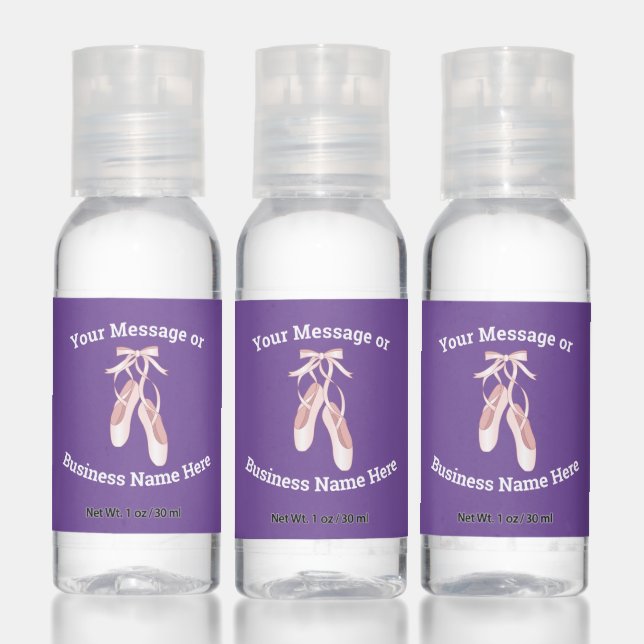 Ballet Dance School Studio Business Name Logo Hand Sanitizer (Set)
