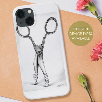 Ballet Dance Scissors Ballerina Surreal Drawing Iphone 13 Case by EDrawings38 at Zazzle