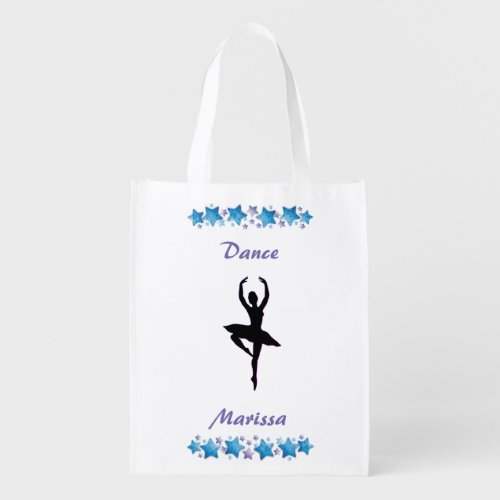 Ballet Dance Stars Reusable Grocery Bag
