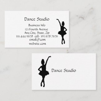 Ballet Dance Studio School  Business Card