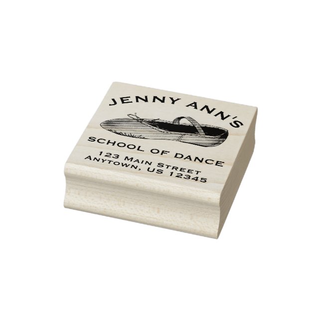 Ballet Dance Studio Teacher Personalized Address Rubber Stamp (Stamp)