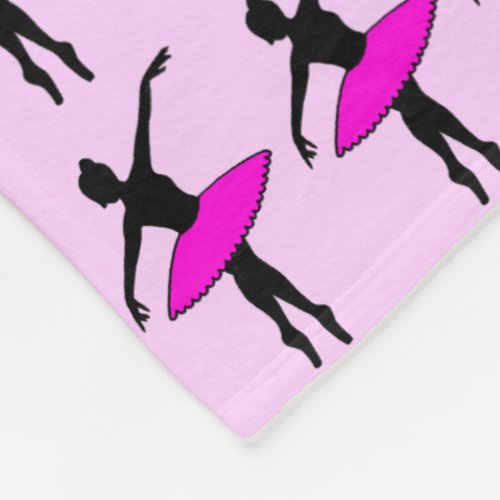 Ballet Dance Studio Teacher Pink Ballerina Costume Fleece Blanket