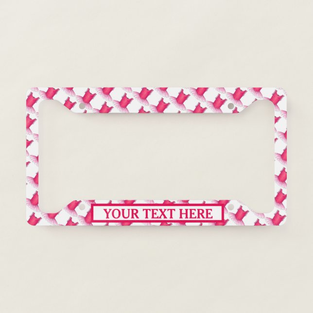 Ballet Dance Studio Teacher Pink Ballerina Costume License Plate Frame (Front)