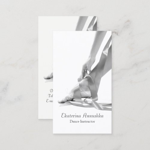 Ballet Dance Teacher Choreographer Ballerina Business Card