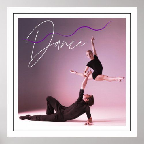 Ballet Dance World 24 x 24 Poster Lavender 