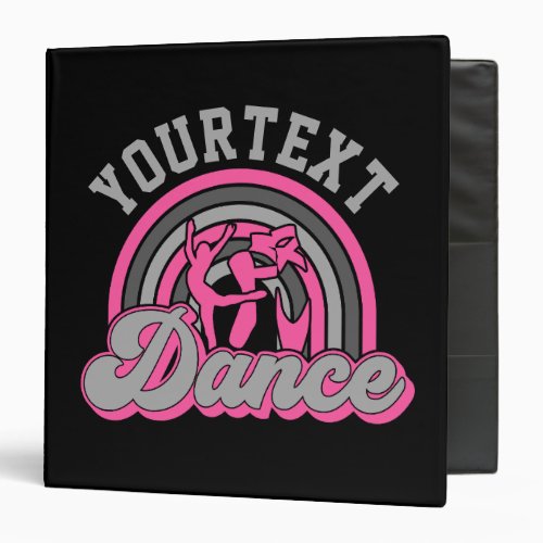 Ballet Dancer ADD TEXT Classic Dance Performer 3 Ring Binder