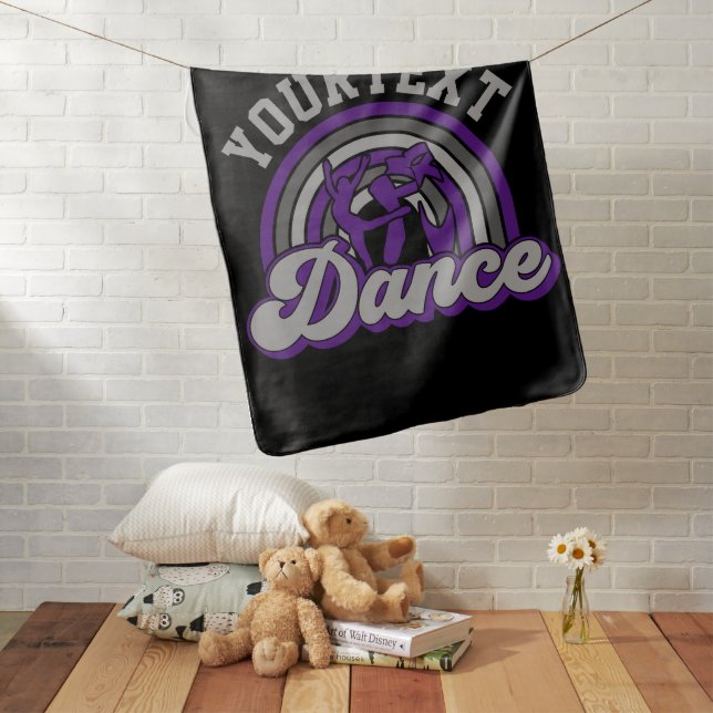 Ballet Dancer ADD TEXT Classic Dance Performer Baby Blanket (In Situ)