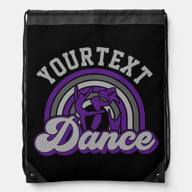 Ballet Dancer ADD TEXT Classic Dance Performer Drawstring Bag (Front)