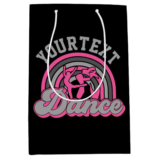 Ballet Dancer ADD TEXT Classic Dance Performer Medium Gift Bag (Front)