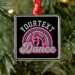 Ballet Dancer ADD TEXT Classic Dance Performer Metal Ornament