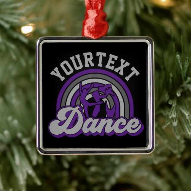 Ballet Dancer ADD TEXT Classic Dance Performer Metal Ornament (Tree)