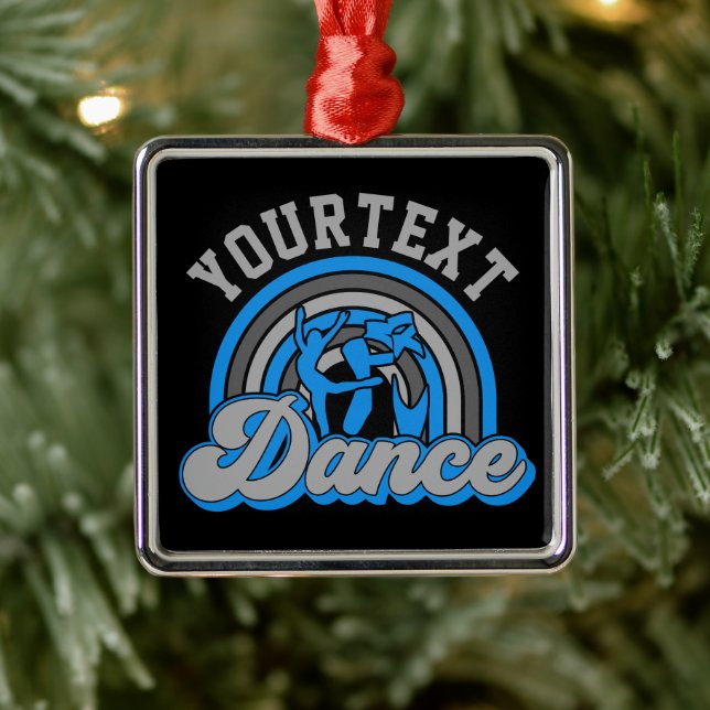 Ballet Dancer ADD TEXT Classic Dance Performer Metal Ornament (Tree)
