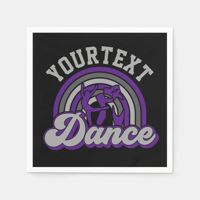 Ballet Dancer ADD TEXT Classic Dance Performer Napkins (Front)