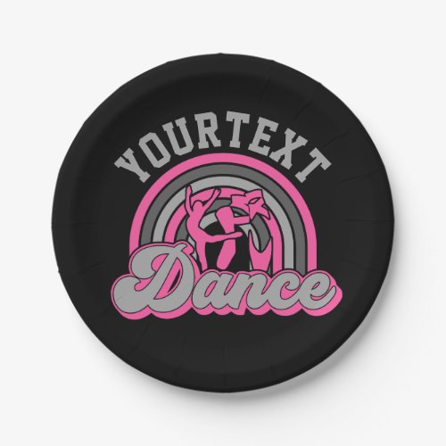 Ballet Dancer ADD TEXT Classic Dance Performer Paper Plates