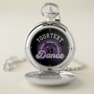Ballet Dancer ADD TEXT Classic Dance Performer Pocket Watch