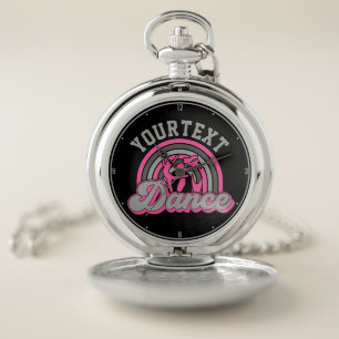 Ballet Dancer ADD TEXT Classic Dance Performer Pocket Watch