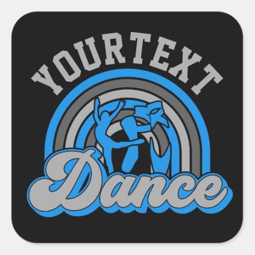 Ballet Dancer ADD TEXT Classic Dance Performer Square Sticker
