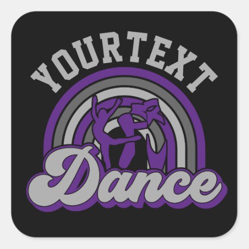 Ballet Dancer ADD TEXT Classic Dance Performer Square Sticker