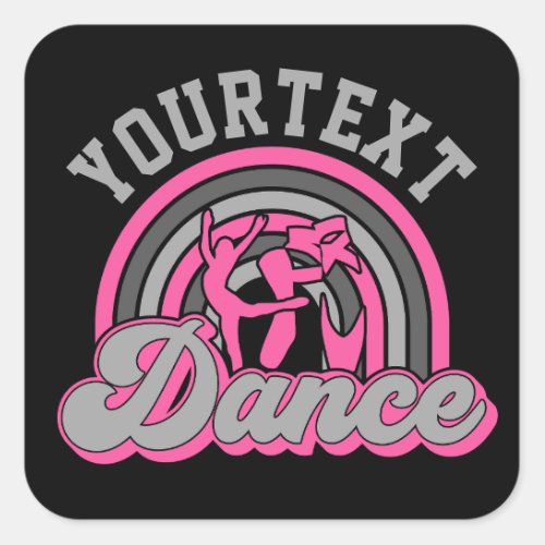 Ballet Dancer ADD TEXT Classic Dance Performer Square Sticker