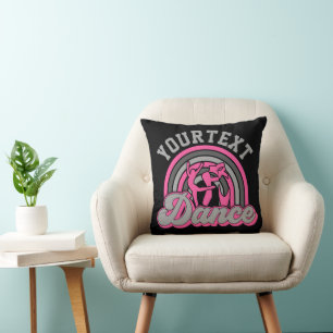 Ballet Dancer ADD TEXT Classic Dance Performer Throw Pillow