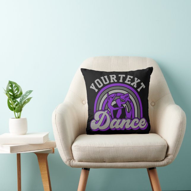 Ballet Dancer ADD TEXT Classic Dance Performer Throw Pillow (Chair)