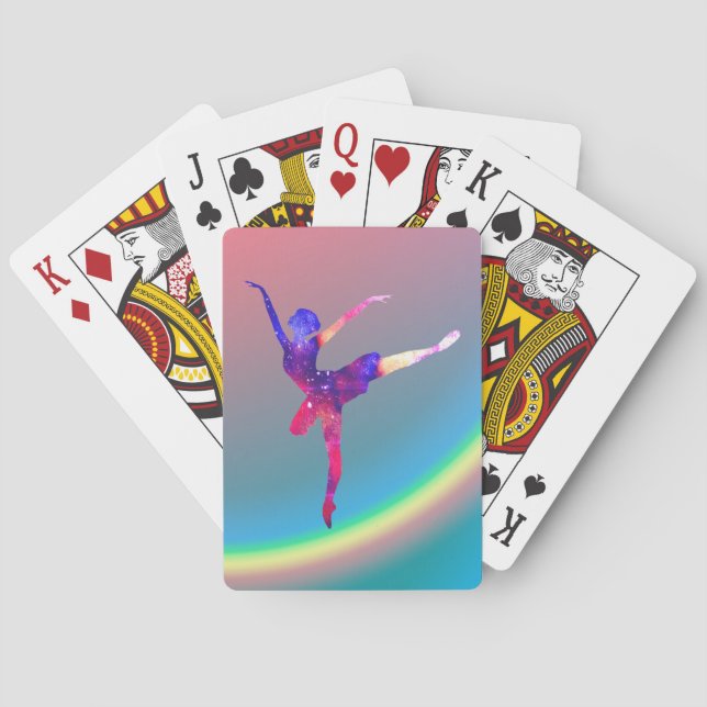 Ballet Dancer and Rainbow Poker Cards (Back)