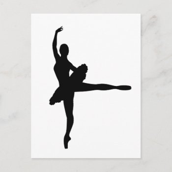 Ballet Dancer Arabesque (ballerina Silhouette) ~.p Postcard by TheWhippingPost at Zazzle