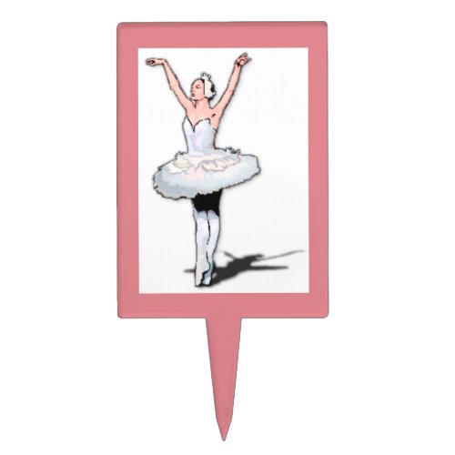 Ballet Dancer Ballerina Birthday Cake Topper Pick