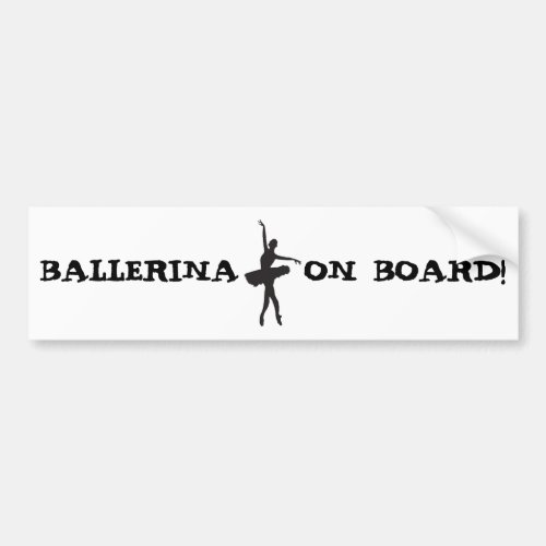 BALLET DANCER Ballerina silhouette jpg Bumper Sticker