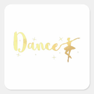 Ballet Dancer Ballerina Tanzsport Gifts Square Sticker