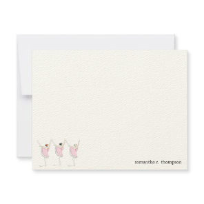 Ballet Dancer Birthday Thank You Note Card