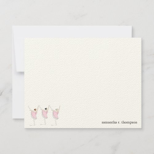 Ballet Dancer Birthday Thank You Note Card