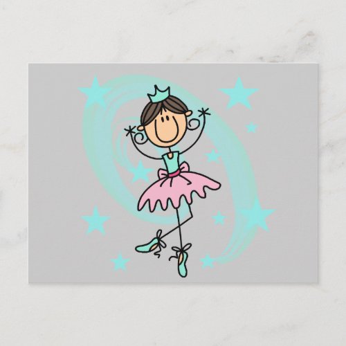 Ballet Dancer _ Brown T_shirts and Gifts Postcard