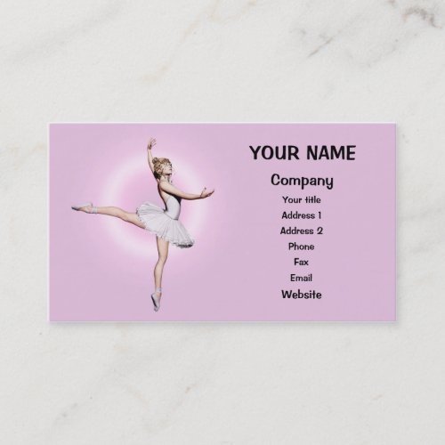 Ballet dancer business card