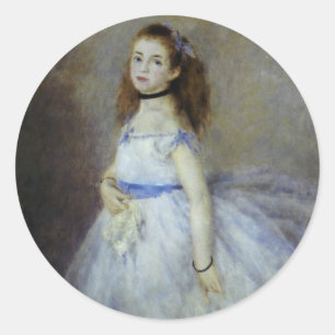 Ballet Dancer by Pierre Renoir, Vintage Fine Art Classic Round Sticker