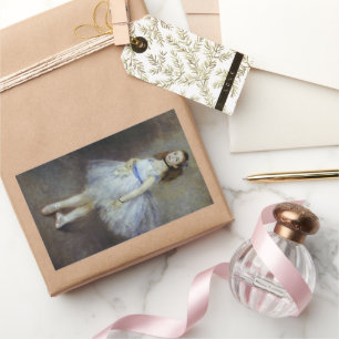 Ballet Dancer by Pierre Renoir, Vintage Fine Art Rectangular Sticker
