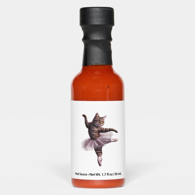 Ballet Dancer Cat  Hot Sauces (Front)
