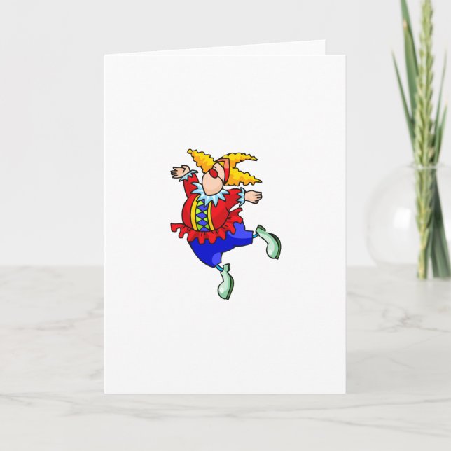 Ballet Dancer Clown Card (Front)