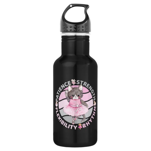 Ballet Dancer Core Values - Ballerina Stainless Steel Water Bottle (Front)