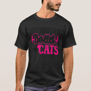 Ballet Dancer Dance Girl Ballerina Cat Easily Dist T-Shirt
