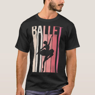 Ballet Dancer Dance Girl Ballerina Retro Vintage B T-Shirt