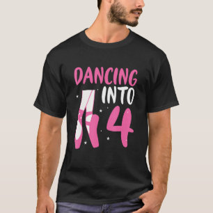 Ballet Dancer Dancing Into 4th Birthday Ballerina  T-Shirt