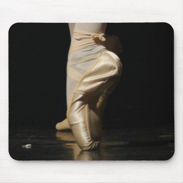Ballet Dancer Dancing on Toes, En Pointe Mouse Pad (Front)