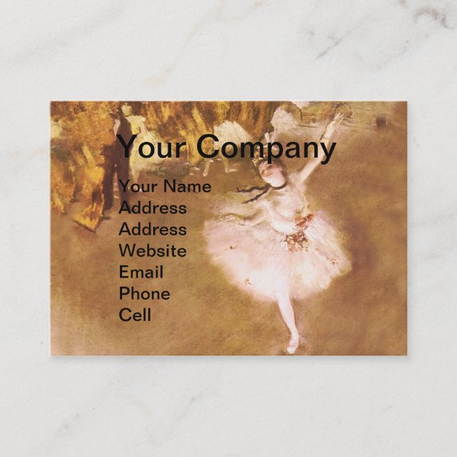 Ballet Dancer Degas Star Painting Business Card (Front)
