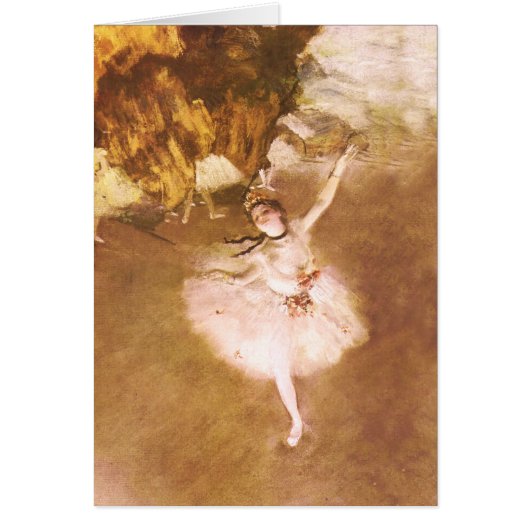 Ballet Dancer Degas Star Painting Cards (Front)