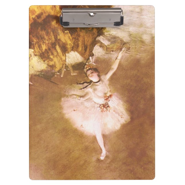 Ballet Dancer Degas Star Painting Clipboard (Front)