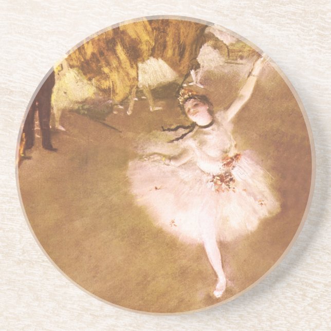 Ballet Dancer Degas Star Painting Drink Coaster (Front)