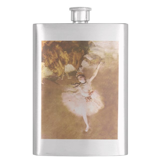 Ballet Dancer Degas Star Painting Hip Flask (Front)